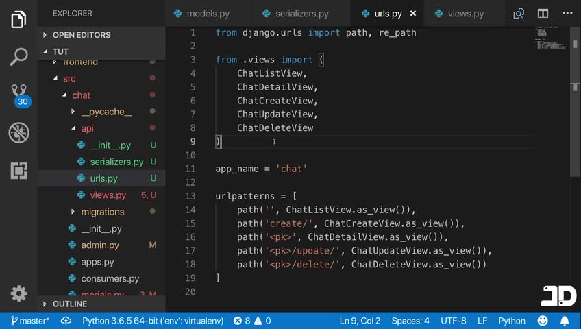 تخته سفید Django Channels Tutorial 5 Chat Models And Api